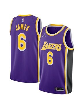 LeBron James LA Lakers Nike #6 Swingman Jersey XL Jumpman Purple